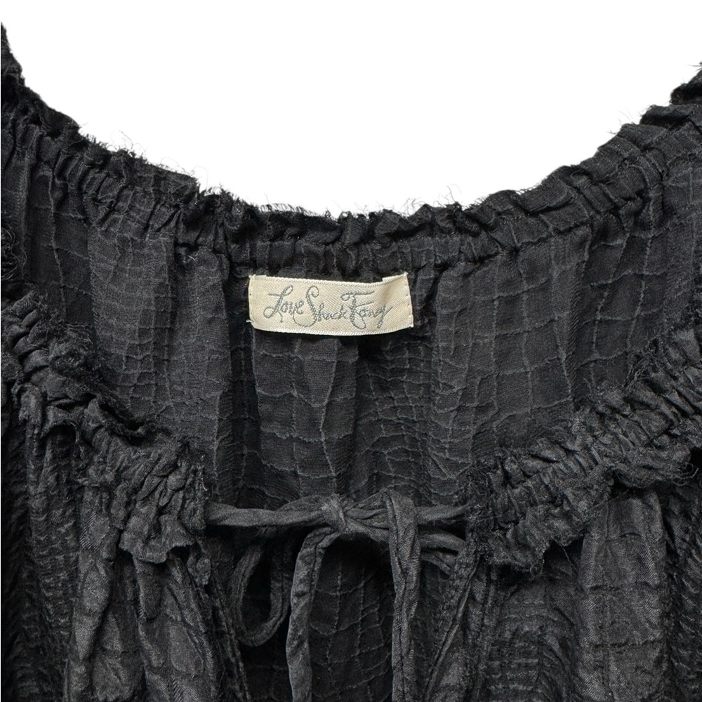 LoveShackFancy Textured Black minidress - Picture 5 of 8